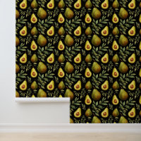 Aquarelle Avacado et Branches Motif