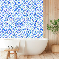 Aquarelle Carrelage bleu méditerranéen