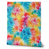 Aquarelle colorée Abstrait Motif de teinture à car