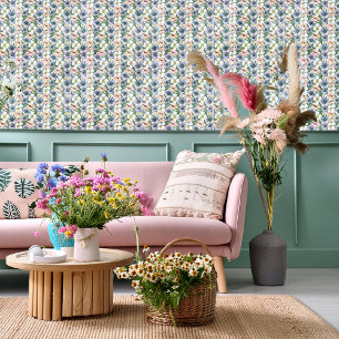 Papier Peint Aquarelle douce pastel floral