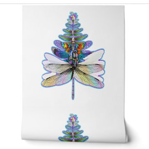 Papier Peint Arbre de Noël des libellules