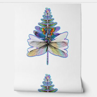 Papier Peint Arbre de Noël des libellules