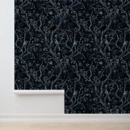 Papier Peint Arbre gothique foncé Branches mystiques Feuille Co