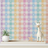 Arc en ciel moderne En vichy mignon Motif coeur de