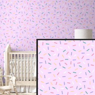Papier Peint Arc-en-ciel violet vert Jaune arrosé, rose pâle