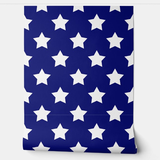 Papier Peint Arrière - plan Blue White Stars (Déroulement)