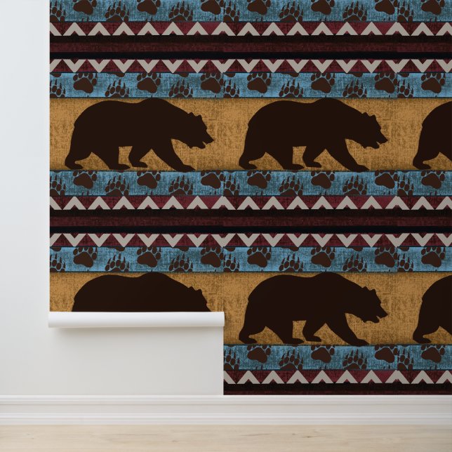 Papier Peint Art amérindien de l'ours (Application)