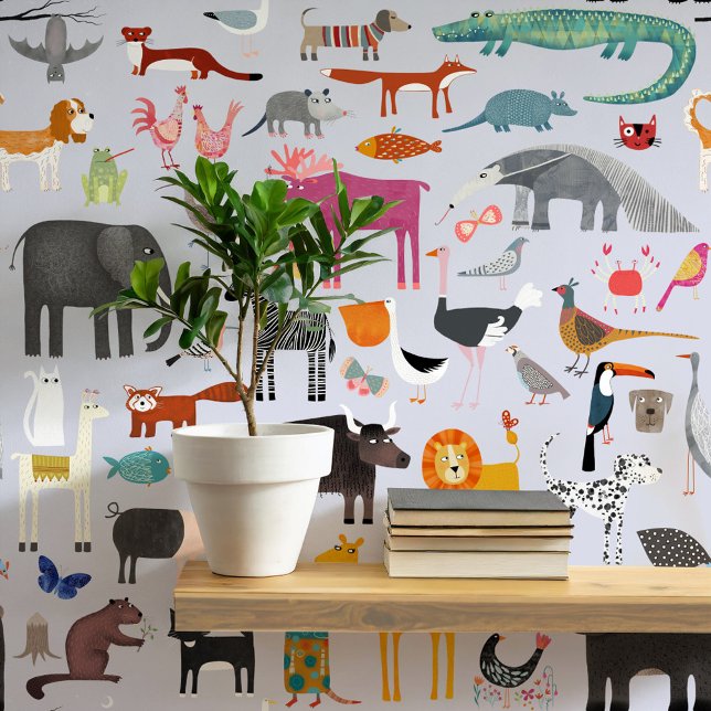 Papier Peint Art animal amusant (Fun animal art wallpaper)