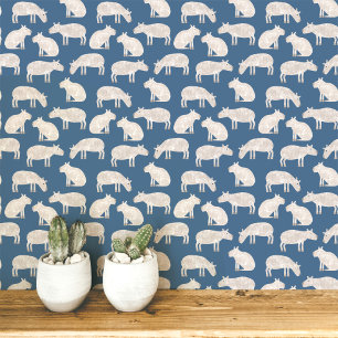 Papier Peint Art de capybara amusant