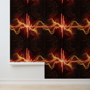 Papier Peint Art de l'énergie à ondes sonores vibrantes