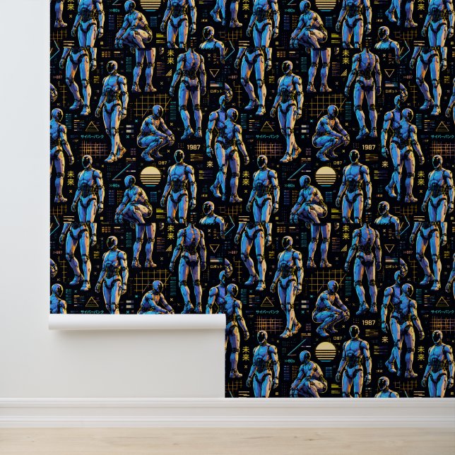Papier Peint Art de robot humanoïde futuriste | Android de scie (Application)