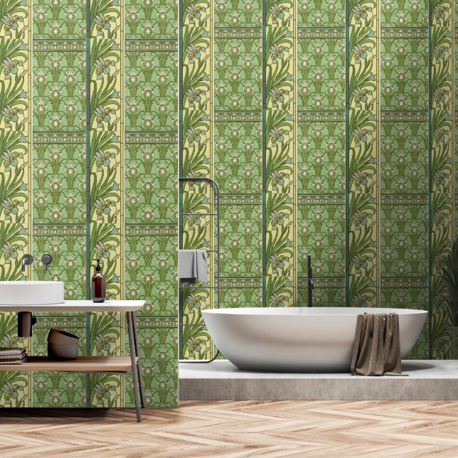 Papier peint Art Déco Fleurs Springtime (Salle de bain)
