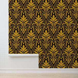 Papier Peint Art Déco Motif 01 - Déco Gold 2 sur Noir