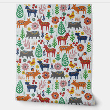 Art populaire scandinave Boho nordique Motif moder