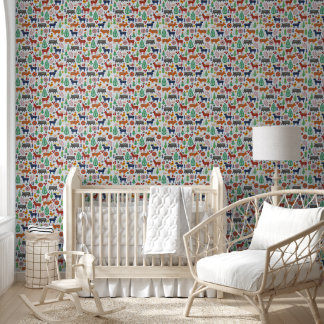 Papier Peint Art populaire scandinave Boho nordique Motif moder