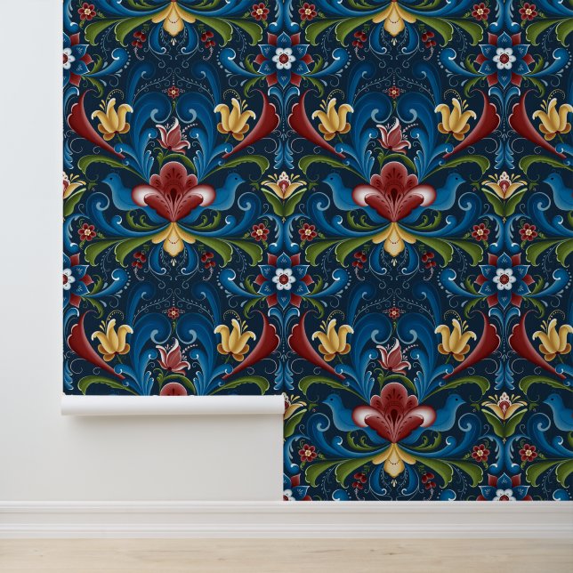 Papier Peint Art populaire scandinave roumain (Application)