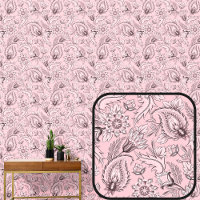 Assez Doux Dusty Rose Floral Paisley Élégant