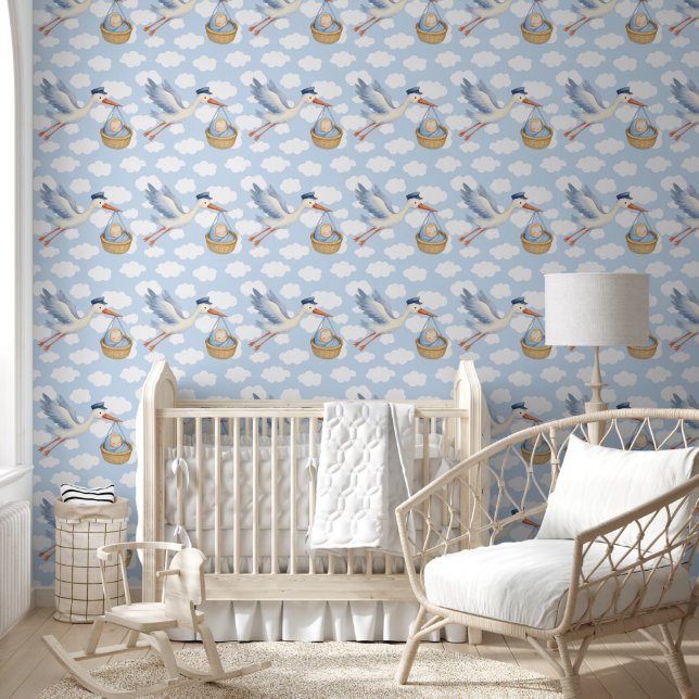 Papier Peint Baby Boy Arrival Nursery Decor (Enfants)