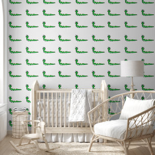 Papier Peint baby nursery chenilles mignonnes