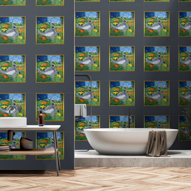 Papier Peint Baby Shark Art by Kids (Salle de bain)
