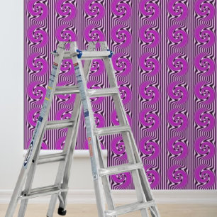 Papier Peint Baguette Peel Stick Rose Noir Blancs