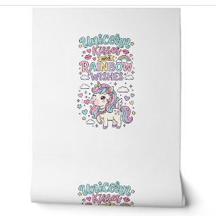 Papier Peint Baisers de licorne et voeux d'arc-en-ciel Raisin p