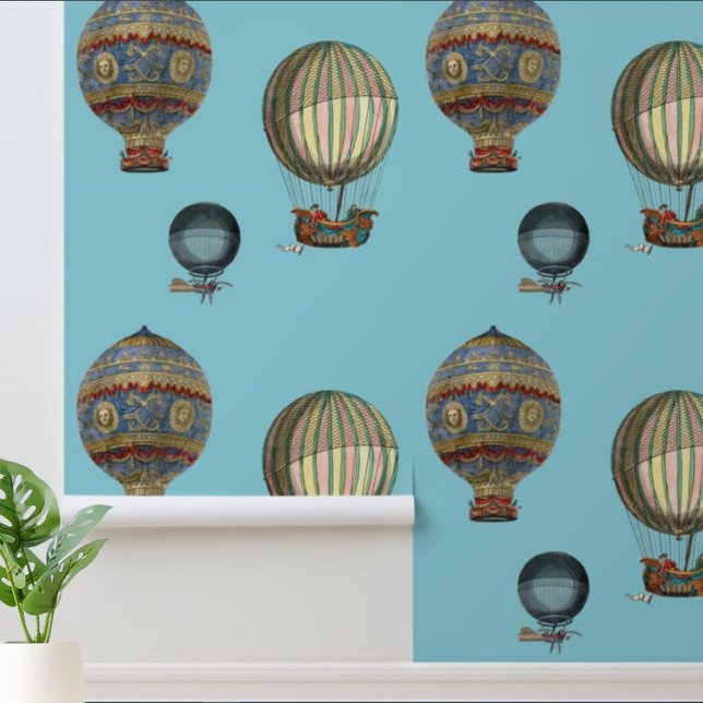 Papier Peint Ballons à air chaud de l'époque victorienne Aérona (Créateur téléchargé)