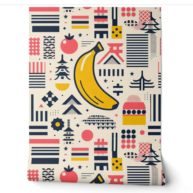 Papier Peint Banana Pagoda Cuisine Cottage (Déroulement)