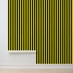Papier Peint Bande noire et jaune