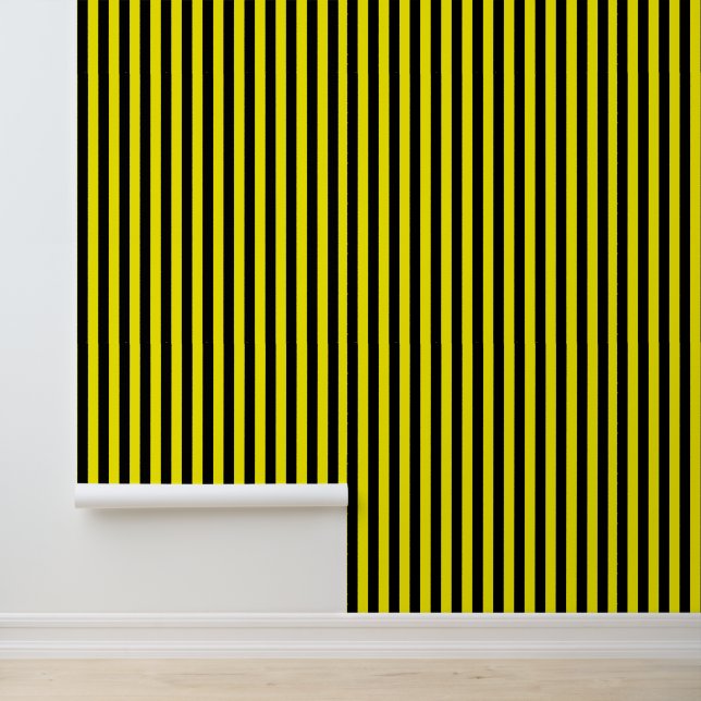 Papier Peint Bande noire et jaune (Application)