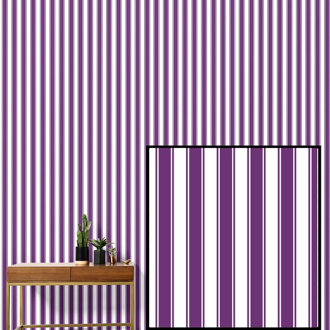 Papier Peint Bandes violettes et blanches (Créateur téléchargé)