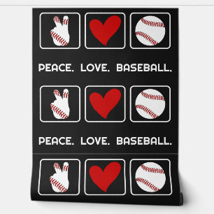 Papier Peint Baseball de texte personnalisé