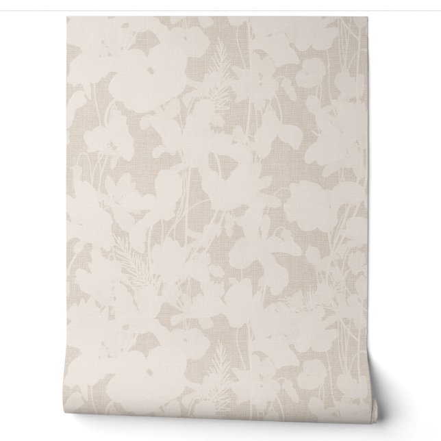 Papier Peint Bâton de peaux romantique beige Abstrait (Déroulement)