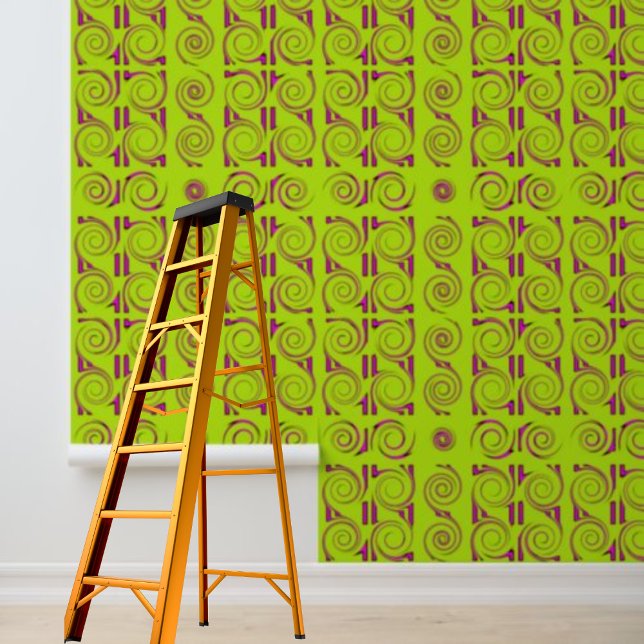Papier Peint Bâton Peel Moderne Motif géométrique Motif de chau (Peel Stick Modern Geometric Pattern Lime Pattern Wallpaper)