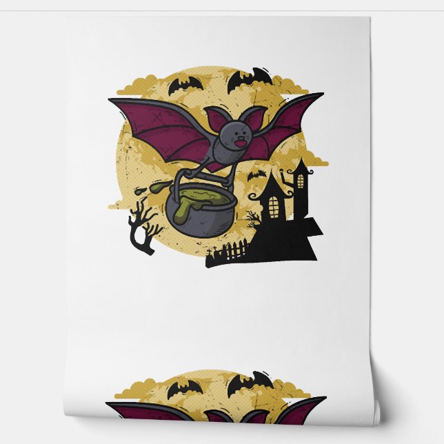 Papier Peint Batsouris. Souris drôle avec ailes de chauve-souri (Déroulement)