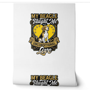 Papier Peint Beagle m'a appris l'amour inconditionnel Chien Cœu