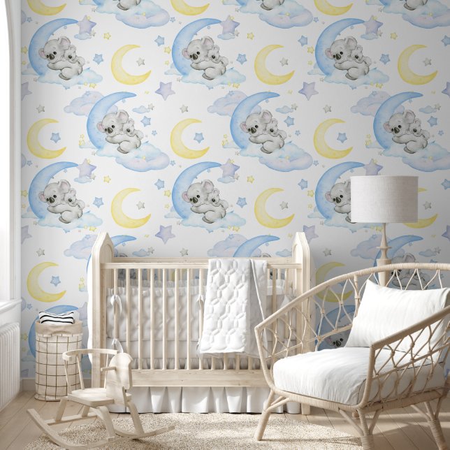 Papier Peint Bébé dormant Koala et mère infirmière (Enfants)