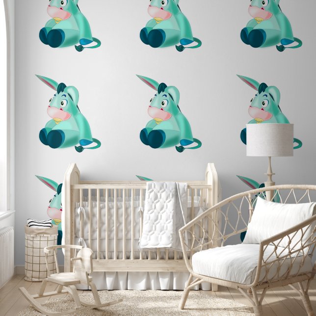 Papier Peint Bébé mignon âne drôle (Enfants)