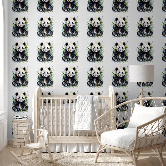 Papier Peint Belle aquarelle Panda Bear (Enfants)