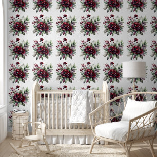 Papier Peint Belle Bourgogne Botanique Florale