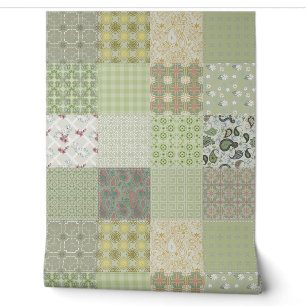 Papier Peint Belle Maison De Campagne Style Patchwork Quilé
