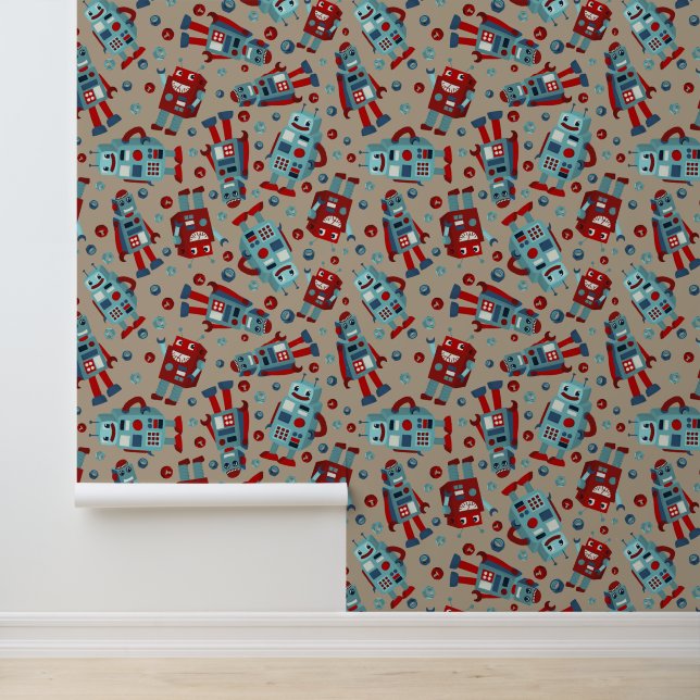 Papier Peint Belle Robots Rétro Sci-Fi Thème (Application)