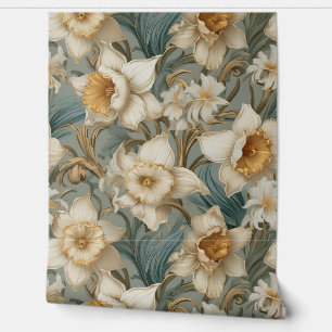 Papier Peint Belles Daffodiles Baroque Motif Floral