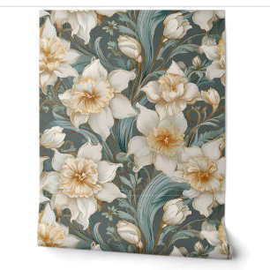 Papier Peint Belles Daffodiles Baroque Motif Floral