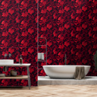 Belles feuilles rouges d'automne