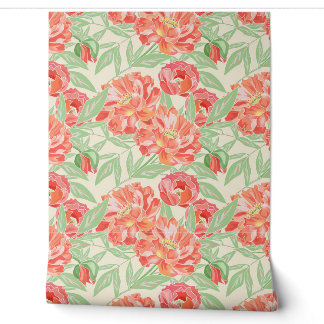 Papier Peint Belles pivoines Couleurs audacieuses et verdure
