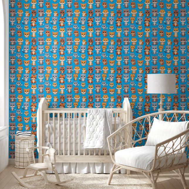 Papier Peint Bêtes boisées (Enfants)