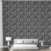 Black White Stripes Geo