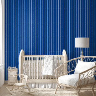 Papier Peint Blancs sur Bleu Bleu Simple