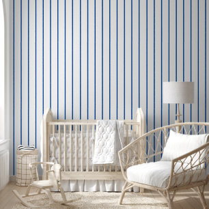 Papier Peint Bleu Blanc Rayures Épingles Minimal De Base